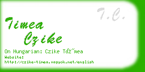 timea czike business card